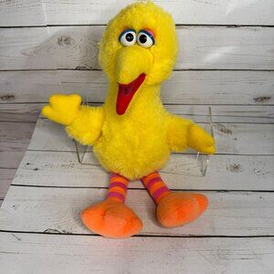 Vintage 1986 Playskool Sesame Street Big Bird 13" Plush Toy Made in Korea Muppet